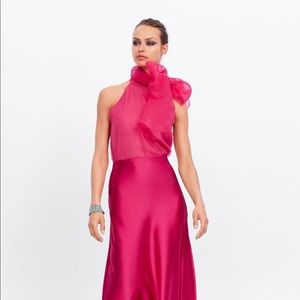 NWT Zara Organza Top with Tie, XS